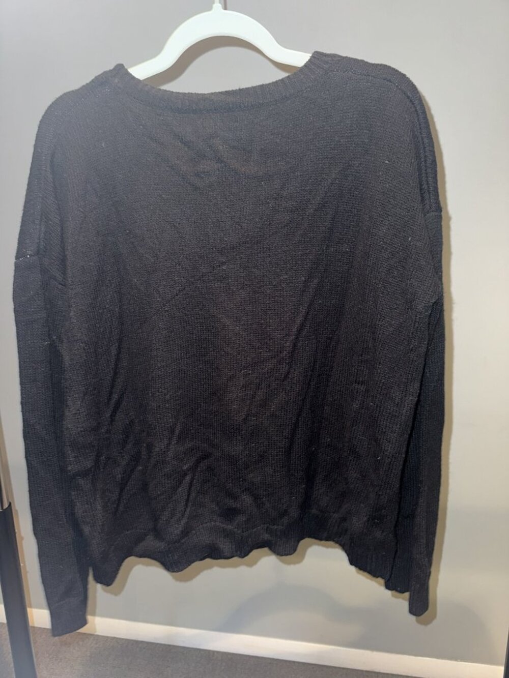Black & Cream Southwestern Geometric Oversized Knit Sweater Women’s XL - Picture 2 of 4